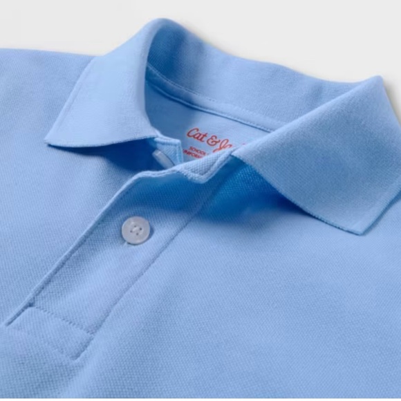Cat & Jack Polo Blue Short Sleeve Shirt - Picture 2 of 7
